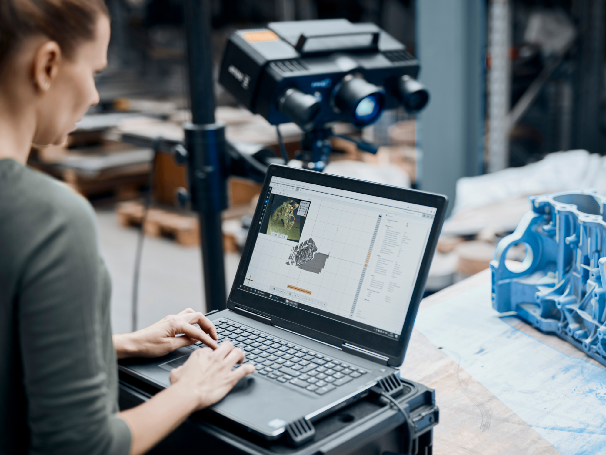 [Translate to English:] 3D scanning med ZEISS ATOS 5